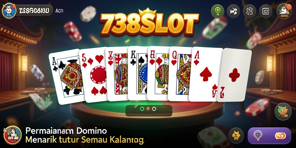 Tampilan screenshot menampilkan pengalaman nyata bermain Domino di 738SLOT.