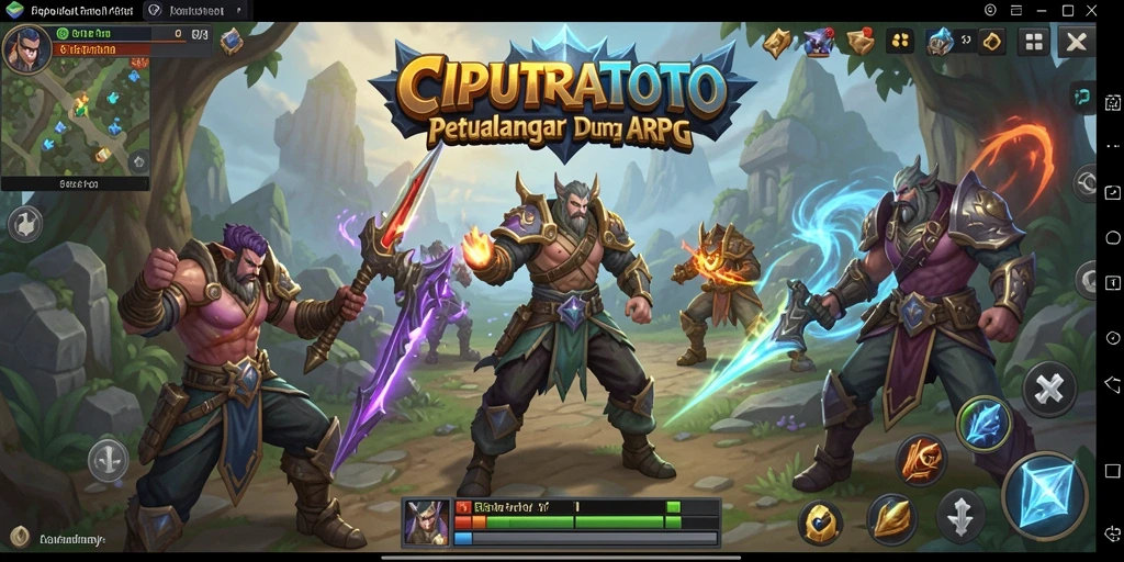 Screenshot menunjukkan aksi seru dalam pertempuran ARPG.
