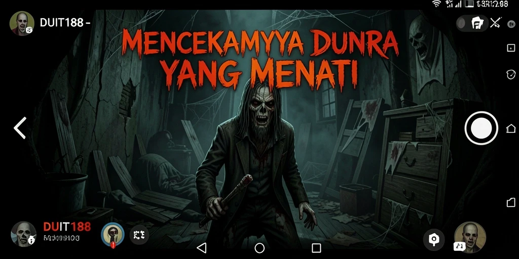 Gameplay menegangkan dalam atmosfer gelap dan horor.