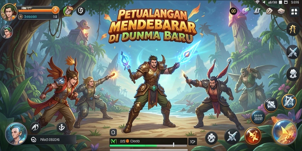Tangkapan layar HW777 menampilkan aksi seru dalam petualangan.