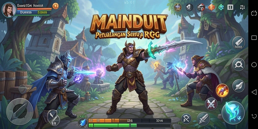 Tampilan menarik dari gameplay MAINDUIT yang penuh petualangan RPG.