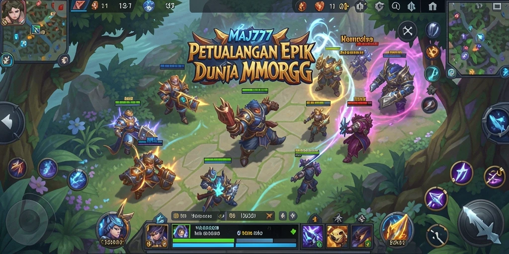 Tangkapan layar dari gameplay epik di MAJ777 MMORPG.