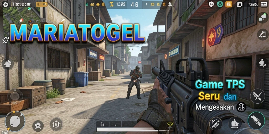 Tangkapan layar menampilkan aksi intens dalam game TPS MARIATOGEL.