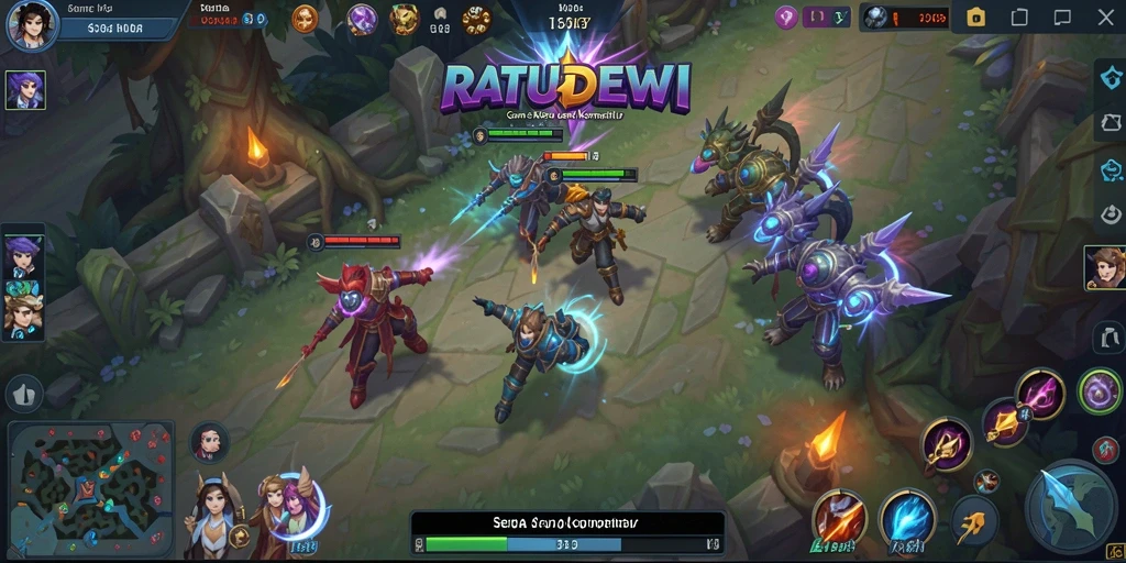 Tampilan seru dari gameplay RATUDEWI yang kompetitif.