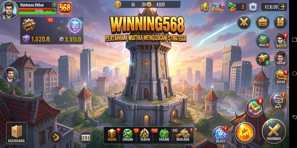 Tampilan gameplay yang menegangkan dari WINNING568 dalam Tower Defense.